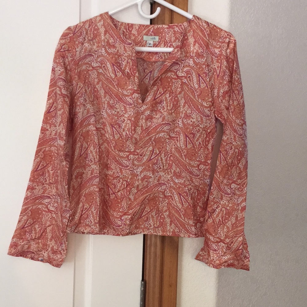 Silk paisley blouse